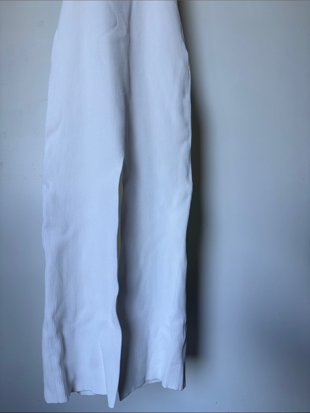 SIR the label White Ribbed Maxi Tank Dress with Front Slit Open Back - Picture 3 of 9